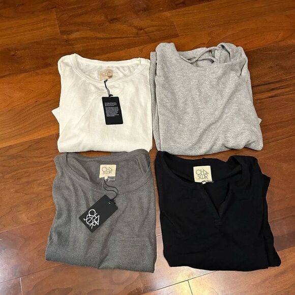 Chaser women’s bundle/lot of‎ 4 long sleeve tops all medium NWT - Picture 1 of 12